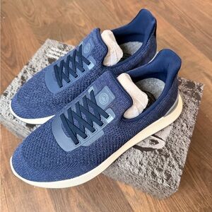 Peter Millar Navy Blue Knit Sneakers